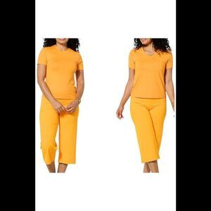 Joy Collection Women's Two Performance Tees w/Headband Tangerine - Regular